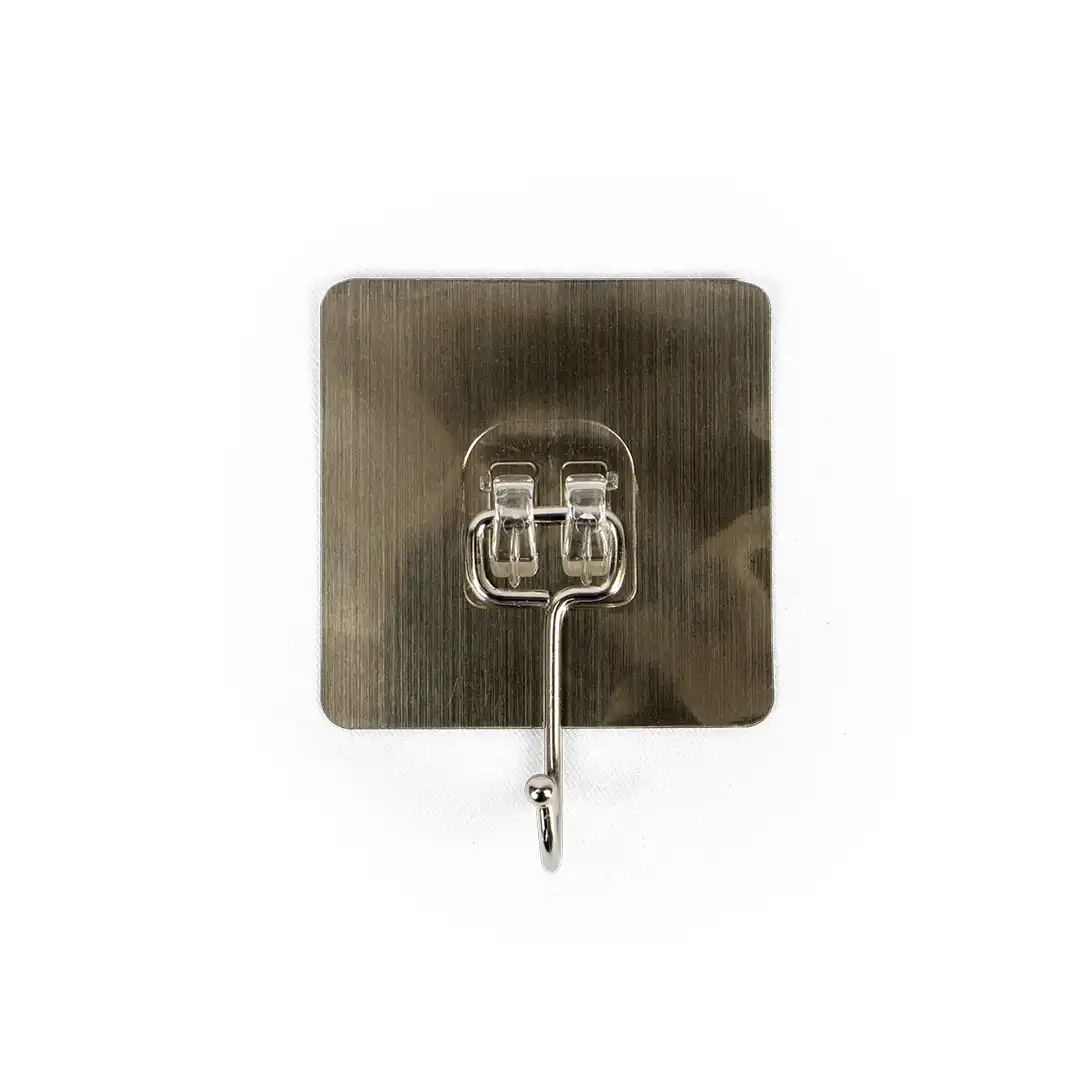 KIT 5 GANCHOS ADESIVOS INOX 6,5×9 CM