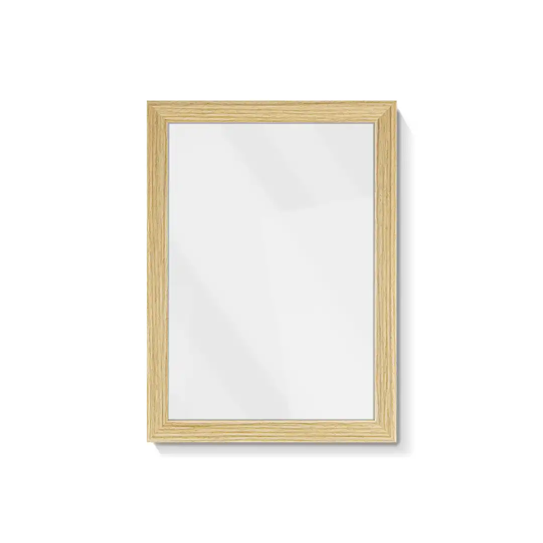 PORTA-RETRATO DECORATIVO A4 EM MDF MARROM CLARO COM PROTEÇÃO EM PLÁSTICO