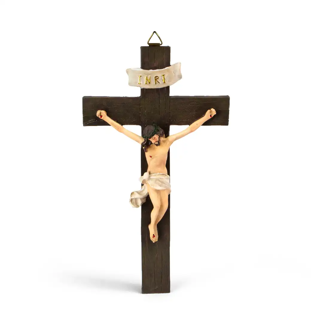 CRISTO CRUCIFIXO EM RESINA – IMAGEM DECORATIVA