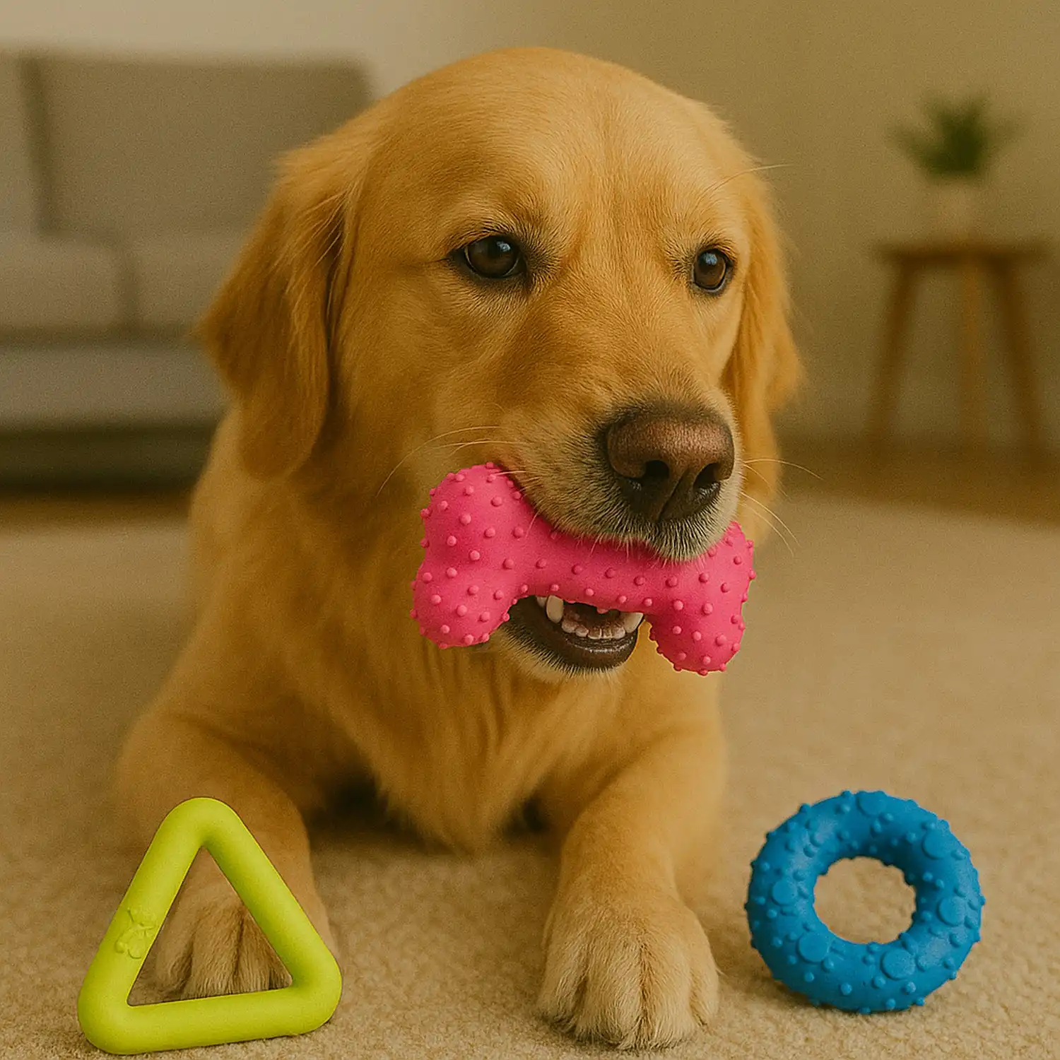 BRINQUEDOS MORDEDORES PET KIT TRIÂNGULO-ESTRELA-OSSO