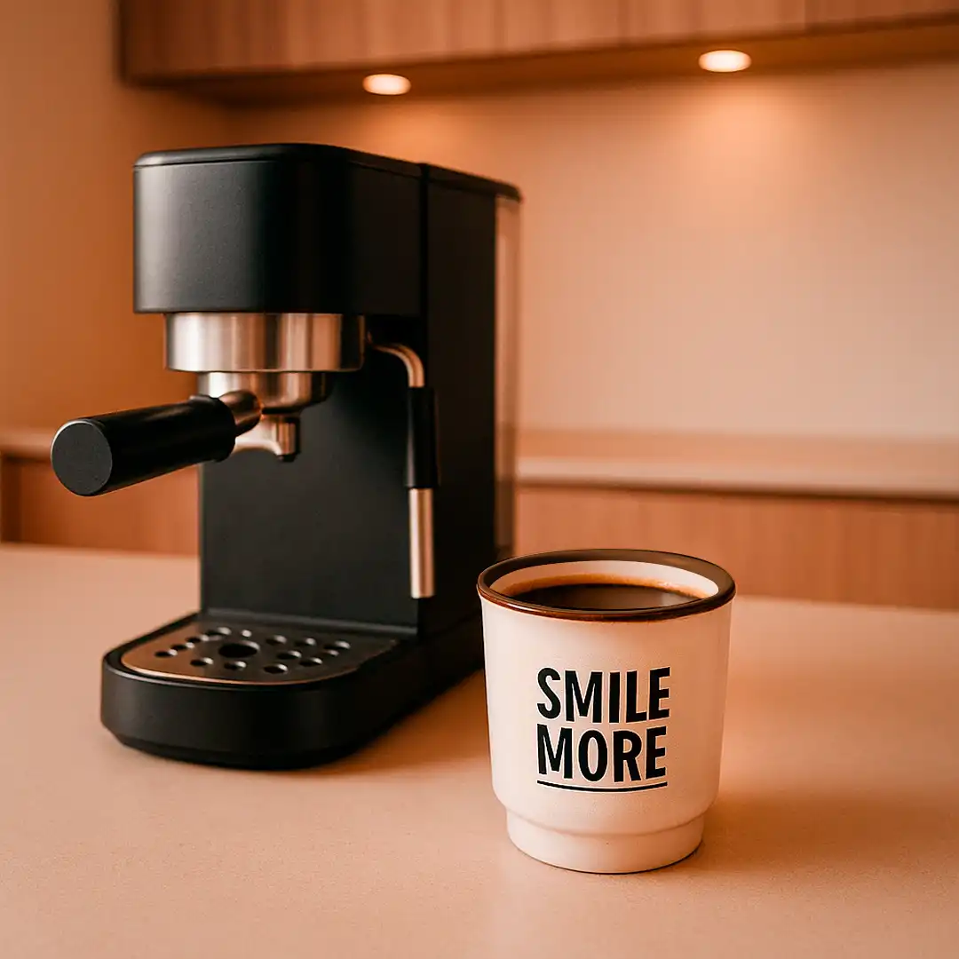 CANECA DE CERÂMICA BRANCA 90ML