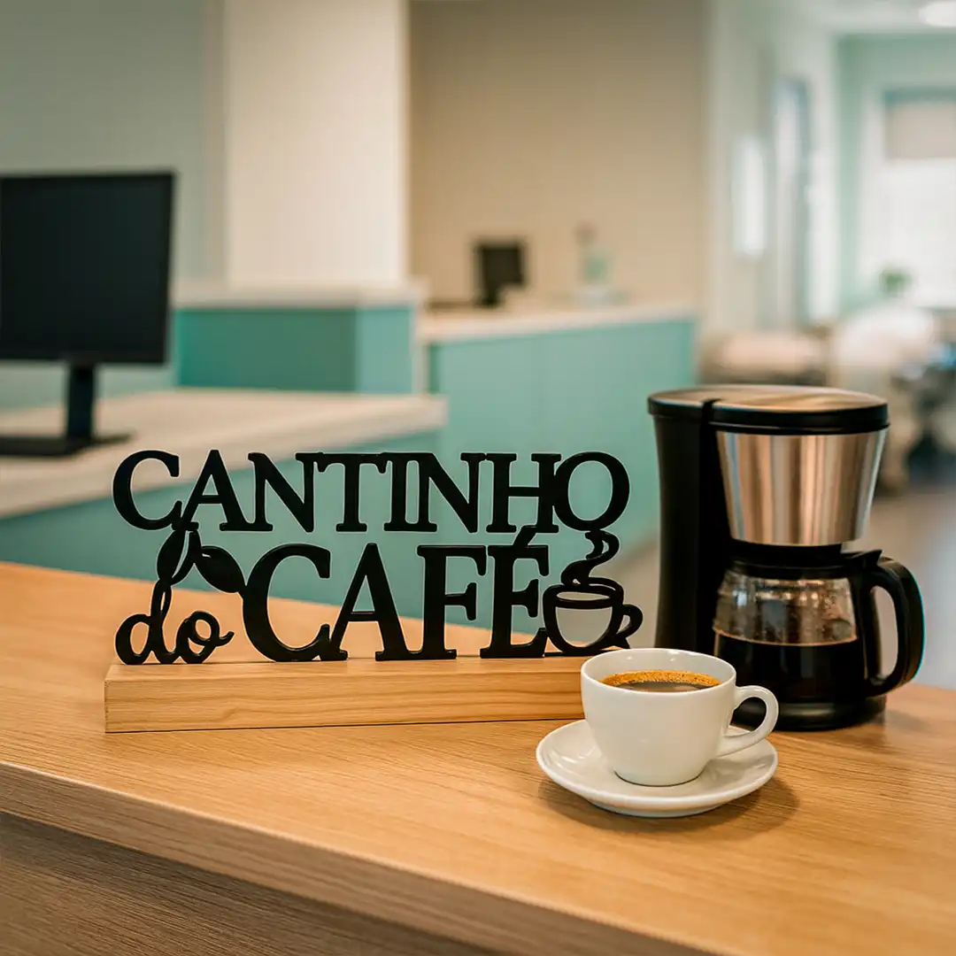 DECORAÇÃO CANTINHO DO CAFÉ – ENFEITE DE MESA EM MDF DECORATIVO
