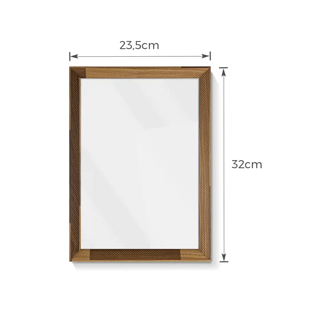 PORTA-RETRATO DECORATIVO A4 EM MDF MARROM COM PROTEÇÃO EM PLÁSTICO