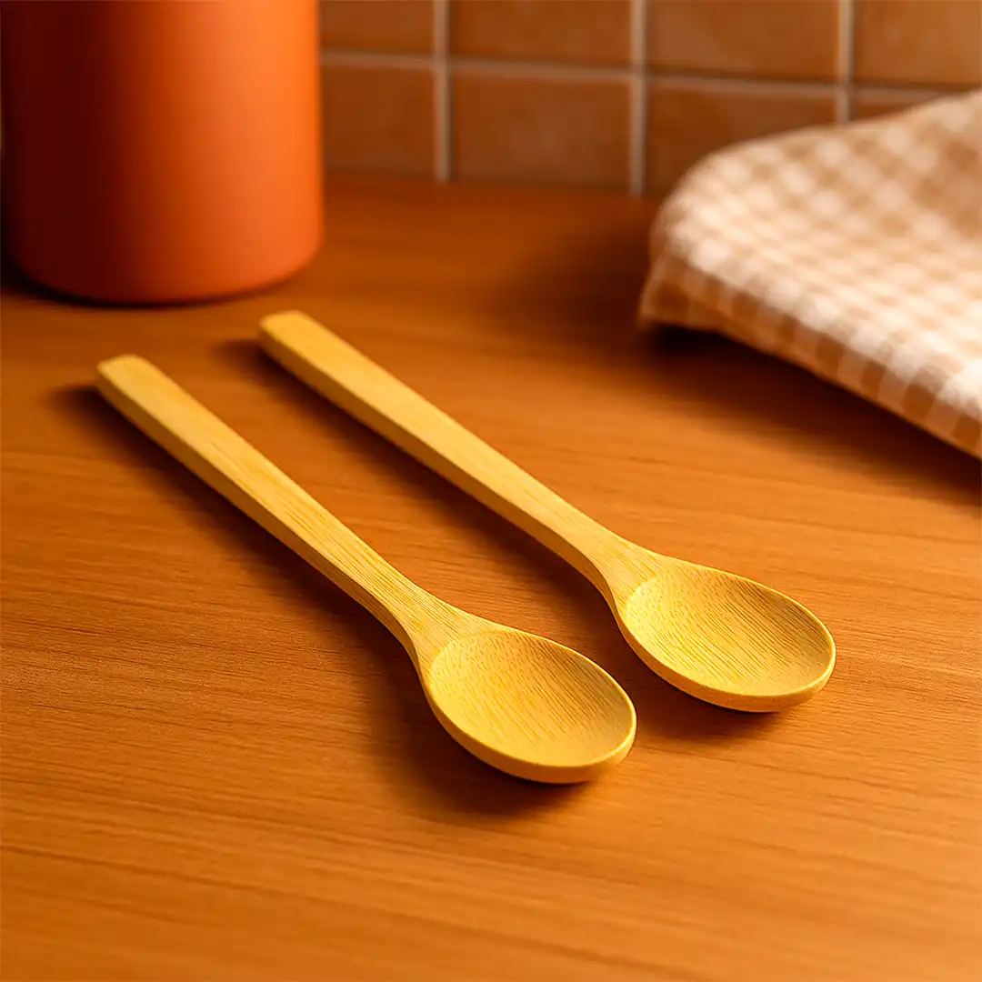 KIT 2 COLHERES DE BAMBU 22,5CM