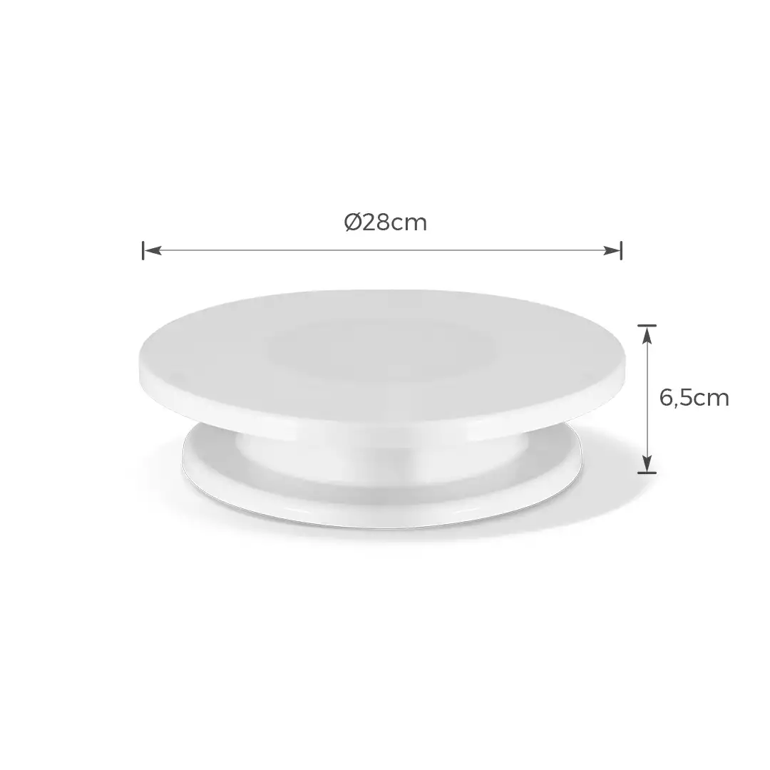 PRATO GIRATÓRIO PARA BOLO 28CM – ELEGANTE, FUNCIONAL E DECORATIVO