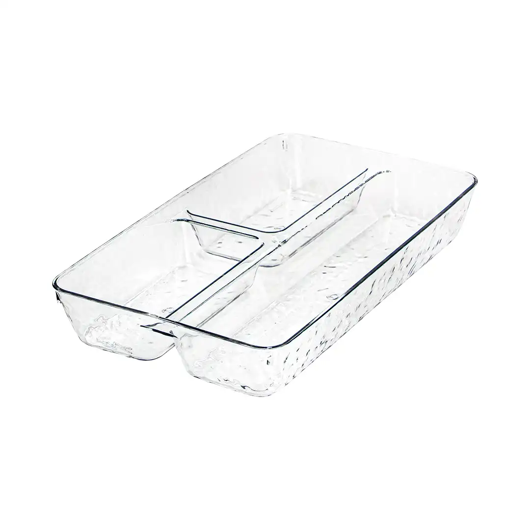 ORGANIZADOR RETANGULAR MULTIUSO PLÁSTICO TRANSPARENTE 27CM