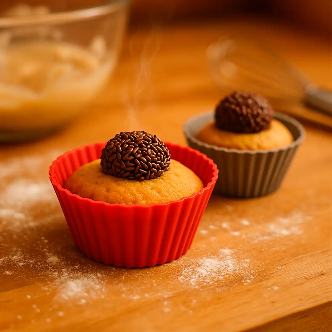 FORMINHAS PARA CUPCAKE DE SILICONE – KIT COM 6 UNIDADES